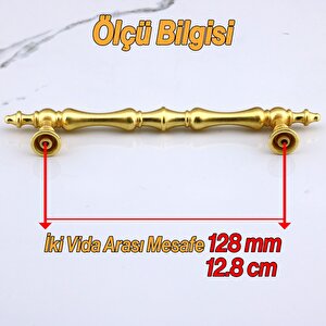 Nilay Mat Altın Metal Kulp 128 Mm -12.8 Cm Mobilya Çekmece Mutfak Dolabı Dolap Kulpları Kulbu Kulpu