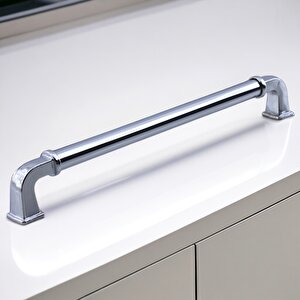 Alfa Metal Gümüş Krom Renk Kulp 224 Mm Mobilya Çekmece Mutfak Dolabı Dolap Kapak Kulpları Kulb Kulpu
