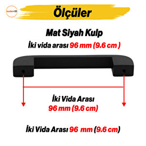 Zehra Kulp 96 Mm Siyah Metal Mutfak Mobilya Çekmece Mutfak Dolap Dolabı Kulpları Kapak Kulbu 9.6 Cm