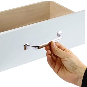 10 Adet Zümre Düz Mobilya Mutfak Dolabı Çekmece Dolap Kapak Kulpu Kulb Kulbu Krom 128 Mm Metal Kulp