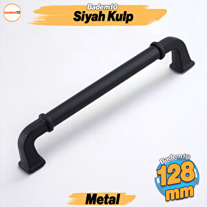 Alfa Metal Mat Siyah Kulp 128 Mm 12.8 Cm Mobilya Çekmece Mutfak Dolabı Dolap Kapak Kulp Kulb Kulpu