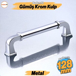 Alfa Metal Gümüş Krom Renk Kulp 96 Mm Mobilya Çekmece Mutfak Dolabı Dolap Kapak Kulpları Kulb Kulpu