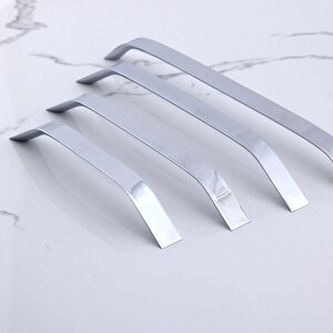 Şahin Krom Gümüş Metal Kulp 224 Mm - 22.4 Cm Mobilya Çekmece Mutfak Dolabı Dolap Kulpları Kulb Kulpu