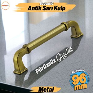 Alfa Metal Antik Sarı Kulp 96 Mm Mobilya Çekmece Mutfak Dolabı Dolap Kapak Kulpları Kulb Kulpu