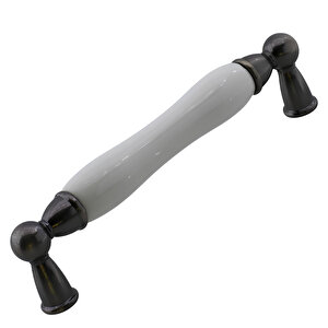 Domaniç Porselen Antik Nikel Kulp 128 Mm Mobilya Çekmece Mutfak Dolabı Dolap Kapak Kulplar Kulb Kulp