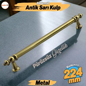 Osmanlı Metal Antik Sarı Kulp 224 Mm Mobilya Çekmece Mutfak Dolabı Dolap Kapak Kulpları Kulb Kulpu