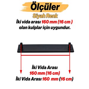Kayı Metal Siyah Kulp 160 Mm -16 Cm Mobilya Çekmece Mutfak Dolabı Dolap Kapak Kulpları Kulb Kulpu
