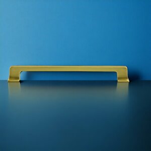 Gediz Metal Mat Gold Altın Kulp 224 Mm Mobilya Çekmece Mutfak Dolabı Dolap Kapak Kulpları Kulb Kulpu