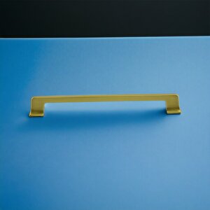 Gediz Metal Mat Gold Altın Kulp 224 Mm Mobilya Çekmece Mutfak Dolabı Dolap Kapak Kulpları Kulb Kulpu