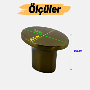 Avcı Antik Sarı Kulp Düğme Tek Vidalı Çekmece Mutfak Mobilya Dolabı Dolap Kulpu Kulbu Metal Kulpları