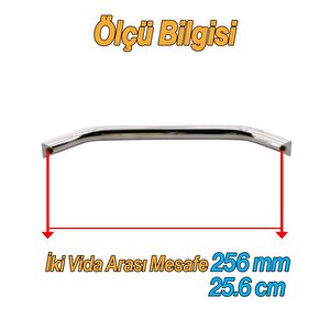Şahin Metal İnox Kulp 256 Mm Mobilya Çekmece Mutfak Dolabı Dolap Kapak Kulpları Kulb Kulpu 25.6 Cm