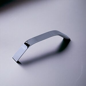 Şahin Krom Gümüş Metal Kulp 128 Mm  12.8 Cm Mobilya Çekmece Mutfak Dolabı Dolap Kulpları Kulbu Kulpu