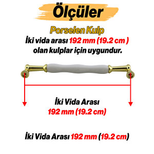 Anav Porselen Gold Altın Kulp 192 Mm Mobilya Çekmece Mutfak Dolabı Dolap Kapak Kulplar Kulb Kulpu