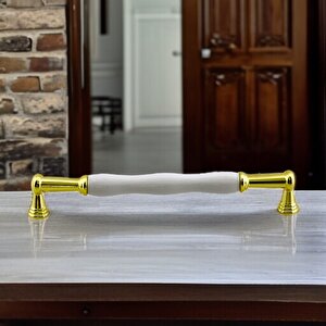 Anav Porselen Gold Altın Kulp 192 Mm Mobilya Çekmece Mutfak Dolabı Dolap Kapak Kulplar Kulb Kulpu