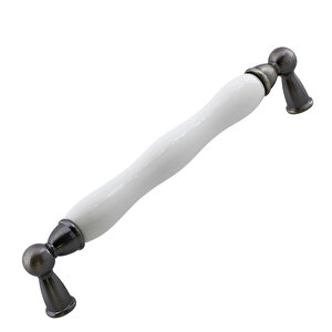 Domaniç Porselen Antik Nikel Kulp 160 Mm Mobilya Çekmece Mutfak Dolabı Dolap Kapak Kulplar Kulb Kulp