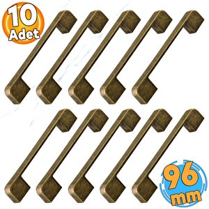 Radus 10 Adet Antik Sarı Metal Kulp 96 Mm -9.6 Cm Mobilya Çekmece Mutfak Dolap Kulpları Kulbu Kulpu
