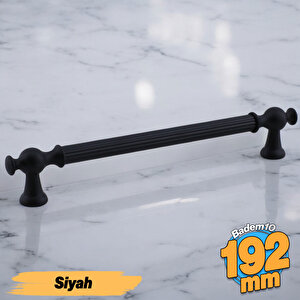 Kudret (192 Mm - 19.2 Cm) Mat Siyah Metal Mobilya Mutfak Çekmece Dolap Dolabı Kulbu Kulpu Kulpları
