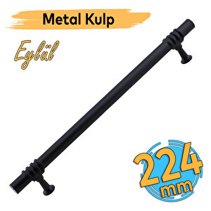 Eylül (224 Mm - 22.4 Cm) Siyah Metal Mobilya Mutfak Çekmece Dolap Dolabı Kapak Kulbu Kulpu Kulpları