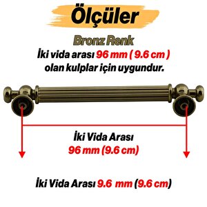 Selçuk Antik Sarı Metal Kulp 96 Mm -9.6 Cm Mobilya Çekmece Mutfak Dolabı Dolap Kulpları Kulbu Kulpu