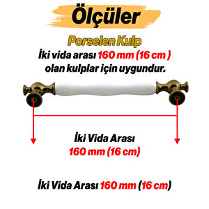 Aruh Porselen Antik Sarı Kulp 160 Mm Mobilya Çekmece Mutfak Dolabı Dolap Kapak Kulplar Kulb Kulpu