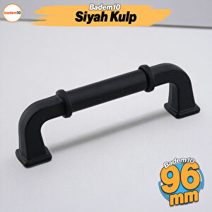 Alfa Metal Siyah Kulp 96 Mm 9.6 Cm Mobilya Çekmece Kulplar Mutfak Dolabı Dolap Kapak Kulp Kulb Kulpu