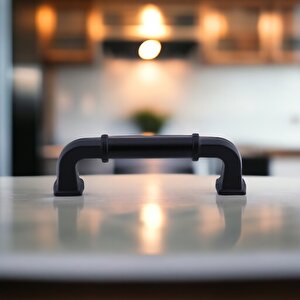 Alfa Metal Siyah Kulp 96 Mm 9.6 Cm Mobilya Çekmece Kulplar Mutfak Dolabı Dolap Kapak Kulp Kulb Kulpu