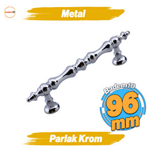 Nilay Parlak Krom Metal Kulp 96 Mm - 9.6 Cm Mobilya Çekmece Mutfak Dolabı Dolap Kulpları Kulbu Kulpu