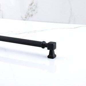 Talas 160 Mm 10 Adet Çizgili Si̇yah Metal Kulp Mobilya Çekmece Mutfak Dolabı Dolap Kulbları 16 Cm