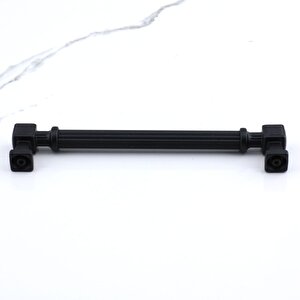 Talas 160 Mm 10 Adet Çizgili Si̇yah Metal Kulp Mobilya Çekmece Mutfak Dolabı Dolap Kulbları 16 Cm