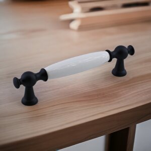 Arnas Porselen Kulp 96 Mm Mobilya Çekmece Mutfak Dolabı Dolap Kapak Kulpları Kulb Kulpu Siyah