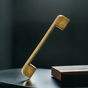 Radus 10 Adet Antik Sarı Metal Kulp 128 Mm 12.8 Cm Mobilya Çekmece Mutfak Dolap Kulpları Kulbu Kulpu