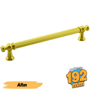 Selçuklu (192 Mm - 19.2 Cm) Gold Metal Mobilya Mutfak Çekmece Dolap Dolabı Kulbu Kulpu Kulpları