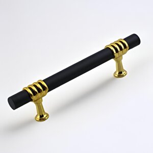 Eylül Mobilya Mutfak Dolabı Çekmece Dolap Kulpları Kapak Kulpu Kulbu Siyah Altın 128 Mm Metal Kulp