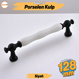 Aruh Porselen Siyah Kulp 128 Mm Mobilya Çekmece Mutfak Dolabı Dolap Kapak Kulpları Kulb Kulpu