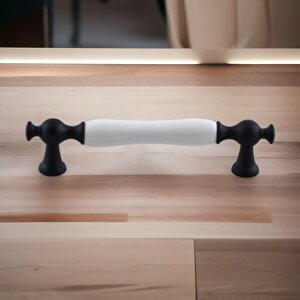Aruh Porselen Siyah Kulp 128 Mm Mobilya Çekmece Mutfak Dolabı Dolap Kapak Kulpları Kulb Kulpu