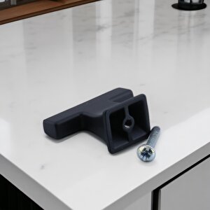 Gediz Siyah Kulp Düğme Tek Vidalı Çekmece Kulbu Metal Kulpları Mutfak Mobilya Dolabı Dolap Kulpu