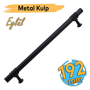 Eylül (192 Mm - 19.2 Cm) Siyah Metal Mobilya Mutfak Çekmece Dolap Dolabı Kapak Kulbu Kulpu Kulpları