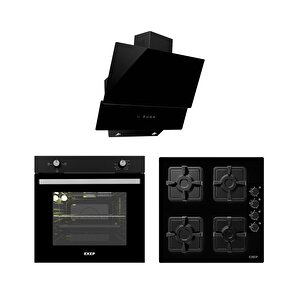 Smart Si̇yah 3 Lü Ankastre Set (ed402-eo320-ef200)