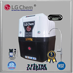 Lg Chem Platinum Pompali 10 Litre 7 Filtre 14 Aşama 90 Gpd Nano Membranli Su Arıtma Cihazı
