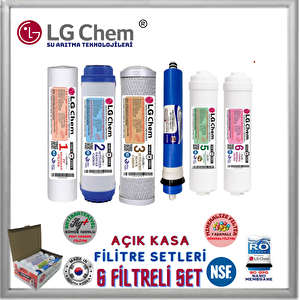 Lg Chem Açik Kasa Su Aritma Ci̇hazi 6 Fi̇ltreli̇ Set.90 Gpd Nano Membrane Tatlandirici Mi̇neral