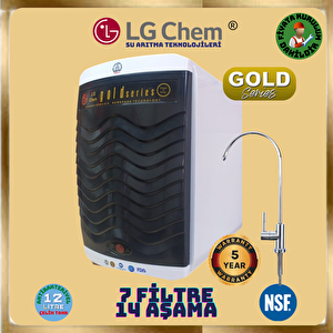 Lg Chem Gold Series Si̇yah-beyaz Ücretsi̇z Montaj 12 Li̇tre 7 Fi̇ltre 14 Aşama 90 Gpd Membranli Su Aritma Ci̇hazi