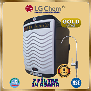 Lg Chem Gold Series Si̇yah-beyaz 12 Li̇tre 7 Fi̇ltre 14 Aşama 90 Gpd Membranli Su Aritma Ci̇hazi