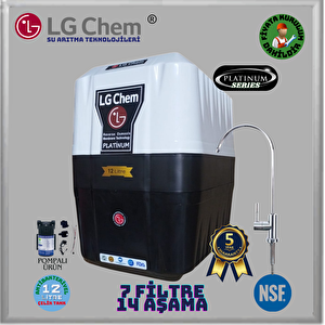 Lg Chem Platinum Pompali & Ücretsi̇z Montajli 12 Litre 7 Filtre 14 Aşama 90 Gpd Nano Membranli Su Arıtma Cihazı