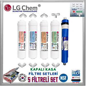 Lg Chem 5 Fi̇li̇treli̇ Gümüş İyon Tatlandiricili Su Aritma Fi̇li̇tre Seti̇