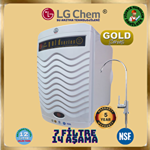 Lg Chem Gold Series Beyaz Ücretsi̇z Montaj 12 Li̇tre 7 Fi̇ltre 14 Aşama 90 Gpd Membranli Su Aritma Ci̇hazi
