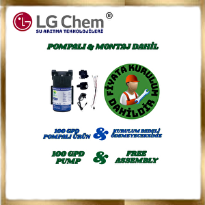 Lg Chem Gold Series Pompali & Ücretsi̇z Montajli Si̇yah-beyaz 12 Li̇tre 7 Fi̇ltre 14 Aşama 90 Gpd Membranli Su Aritma Ci̇hazi