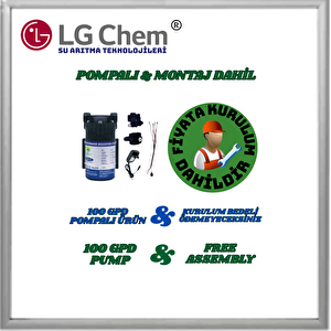 Lg Chem Platinum Pompali & Ücretsi̇z Montajli 10 Litre 7 Filtre 14 Aşama 90 Gpd Nano Membranli Su Arıtma Cihazı
