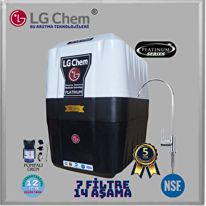 Lg Chem Platinum Pompali 12 Litre 7 Filtre 14 Aşama 90 Gpd Nano Membranli Su Arıtma Cihazı
