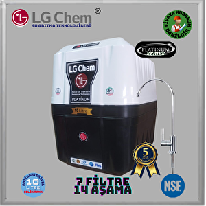 Lg Chem Platinum Ücretsi̇z Montajli 10 Litre 7 Filtre 14 Aşama 90 Gpd Nano Membranli Su Arıtma Cihazı