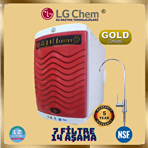 Lg Chem Gold Series Beyaz-kirmizi 12 Li̇tre 7 Fi̇ltre 14 Aşama 90 Gpd Membranli Su Aritma Ci̇hazi